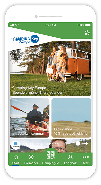 Camping Key Europe app på mobil